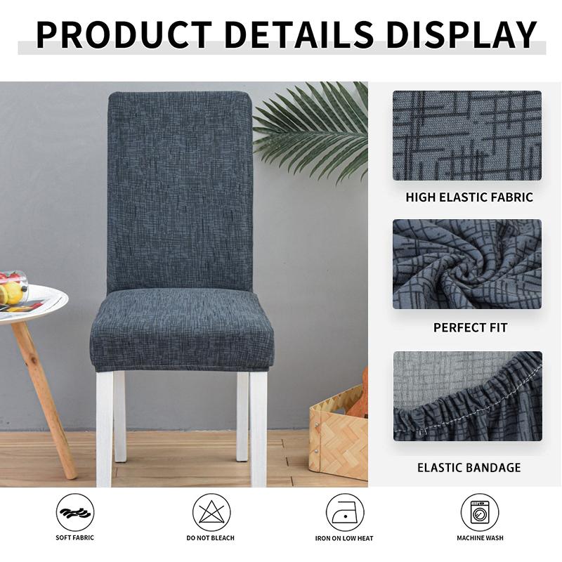 Dining Room Chair Covers Set, Stretch Printed Parsons Chair Slipcovers Spandex Removable Washable Kitchen Chair Protector Cover for Dining Room, Hotel