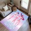 Neon Fashion Showdown Area Rug Design for Dining Room Game Room Playrooms Study room Anti-slip Rug Anime Office Decor