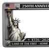 250th Anniversary Commemorative License Plate Frame 1776–2026 USA 250 Year American Car Plate Frame Patriotic Car Tag Holder for Car Accessories