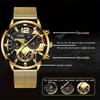 Men's Fashion Calendar Quartz Watch, Stainless Steel Mesh Belt Casual Wrist Watch, Best Gifts for Him