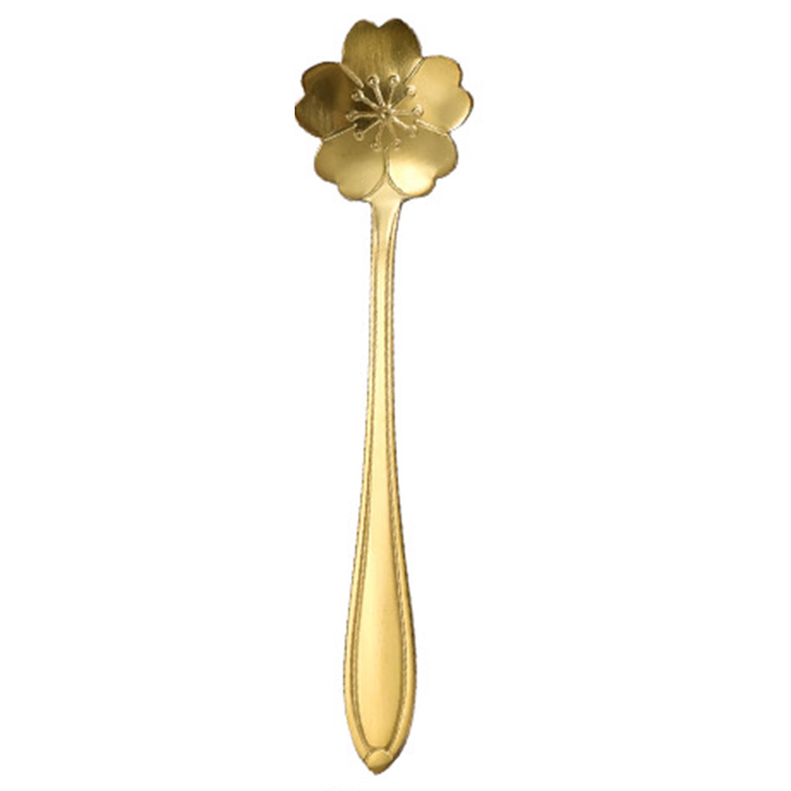 2-Piece Set Mixing Spoon 12.5cm Stainless Steel Sakura Coffee Spoon (without FDA Certificate) B