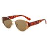 New Retro Tortoise Shell Small Frame Oval Women Sunglasses  Brand Design Luxury Trend Personality Men Sun Glasses Uv400