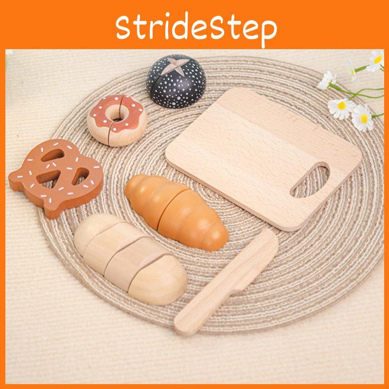 Wooden Kids Kitchen Role Play Toy With Cutting Food For Parentchild Interaction
