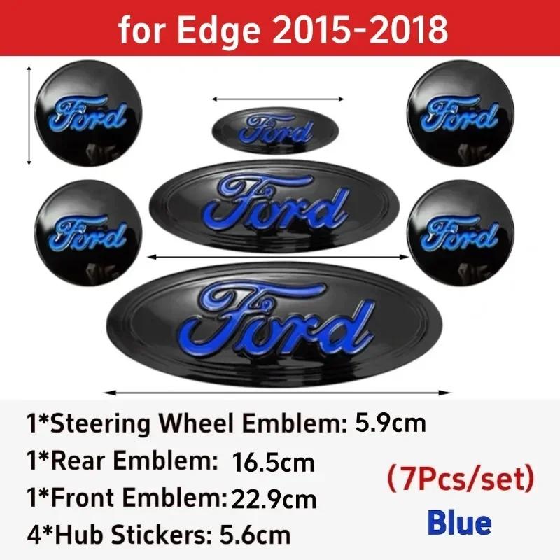 Autoaufkleber Ford 2025 Heißes Auto-Emblem für Ford Focus Edge Explorer Escape Escape ST Kuga Mondeo Taurus Äquator Lenkradaufkleber
