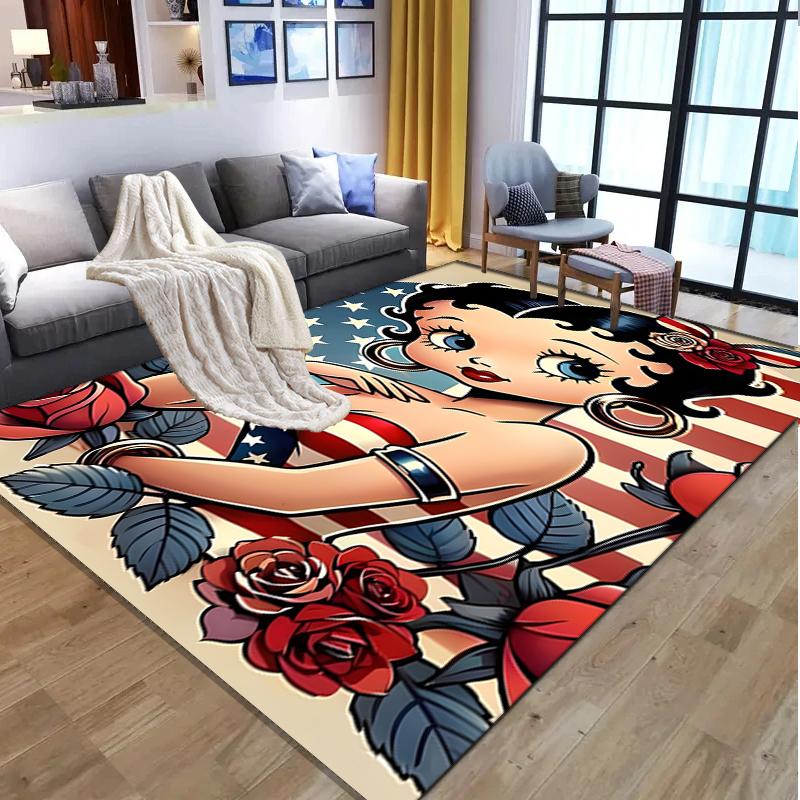 Sexy Doll Pattern Rug, Indoor/Outdoor Mat, for Picnic, Gameroom, Bedroom, Office, Living Room, Home Decor Carpet, Birthday Gift