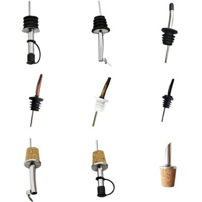1 Stücke Flaschenverschluss Rotweinausgießer mit Kappe Champagner Öl Flasche Holzstopfen Halten Wein Frisch Schwarzer Deckel Ausgießer Bar Party Supplies
