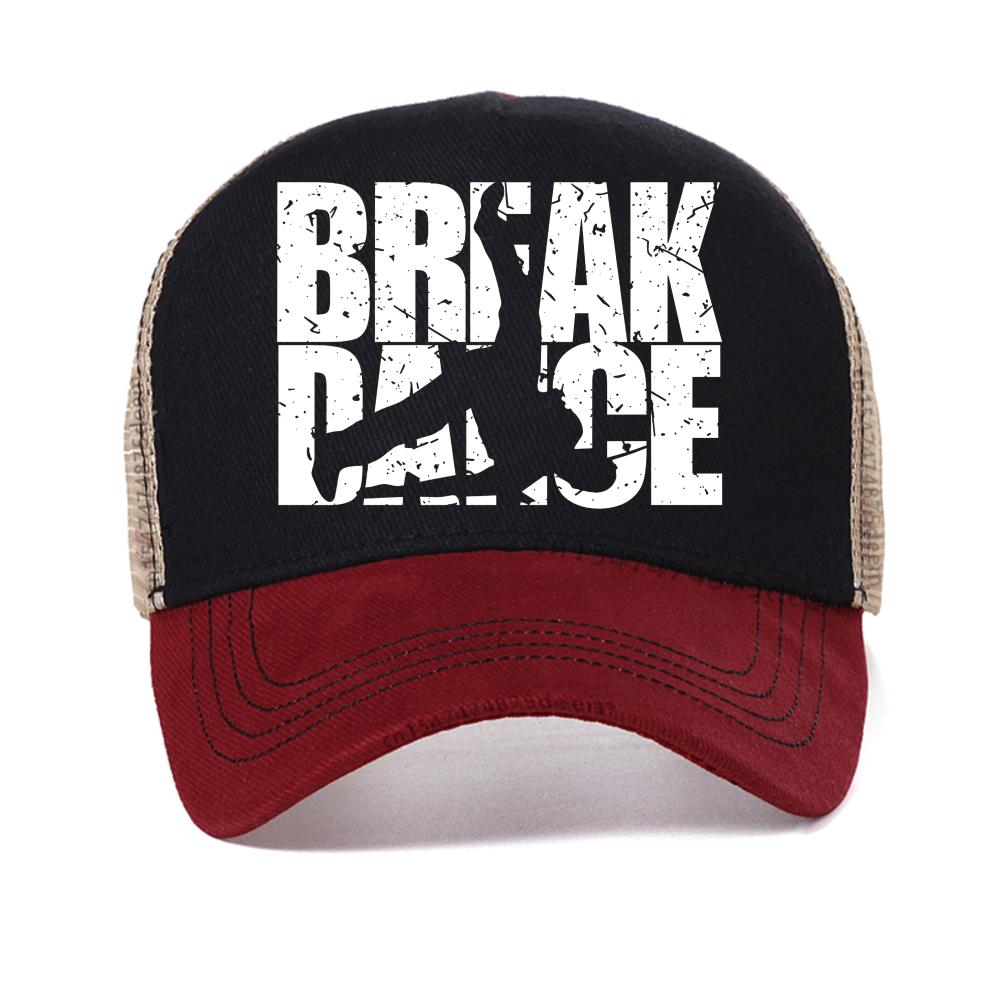 Novelty Break Dance Cap Hip Hop Retro Breakdance Graphic Baseball Caps Fashion Harajuku Adjustable Sun Hat Mesh Trucker Hats Adjustable