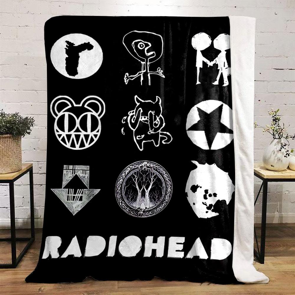 Radiohead Logo Art Blanket for all seasons blanket lunch break throw gift