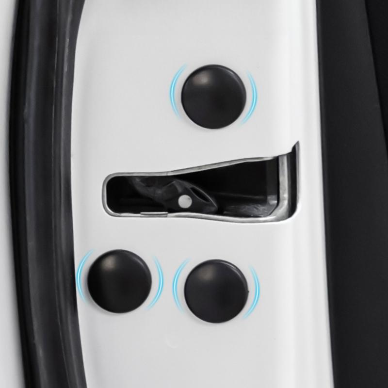 Vis de porte de voiture universelles Couvercle de protection Anti-rouille et anti-poussière Noir Blanc 12pcs/set Accessoires de modification d'intérieur de voiture