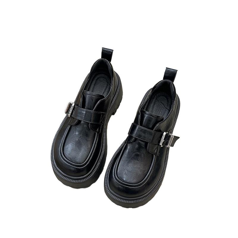 Summer Shoes Ladies Female Footwear Autumn Clogs Platform British Style 2024 Women's Slip-on Dress Fall Retro New Creepe