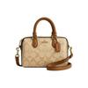 Rowan Coated Canvas Boston Bag , Crossbody Handbag Small Women's Light Khaki (Unisex) Handbags CR244 IMWQ4