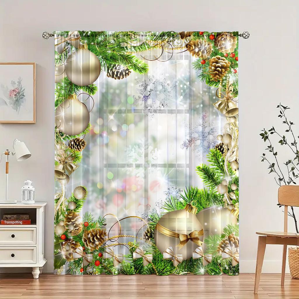 1pc Beautiful Blue Peacock Cartoon Sheer Curtain Suitable for Living Room, Bedroom, Dining Room, Hallway, Office, Gym, Kitchen