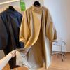 Korean Style High-End Stand-Up Collar Loose Mid-Length Trench Coat for Women