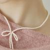 J.ESTINA Mariel Ribbon Pearl Bead Necklace (JJLJNI4BS356SR420)