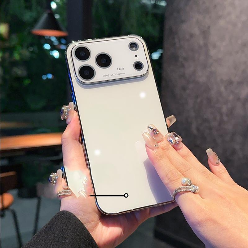 Electroplated Glass Candy Color Case For Iphone 17 Pro Max Camera Lens Protection Shockproof Back Cover For Iphone Air