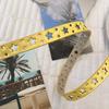 Summer Dopamine Lemon Yellow Women'S Belt Trend Simple Belt Subculture Y2K Belt Punch Free Belt