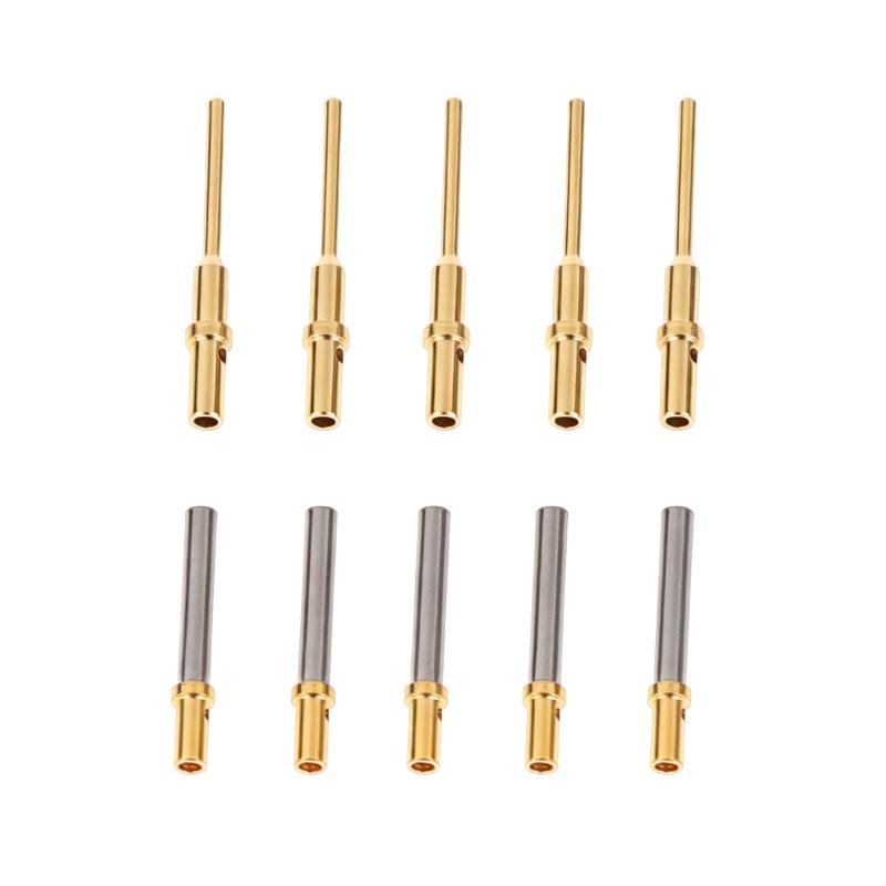 5/10Pcs 0460-202-2031 Gold Plated Stainless Steel Male/Female Pin 6-20Awg For Deutsch Dt Series Crimp Solid Terminal