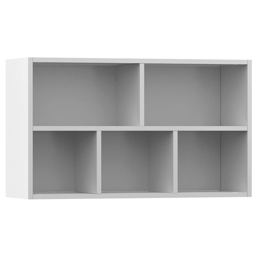 Bookshelf Sideboard White 50 X 25 X 80 Cm Engineered Wood