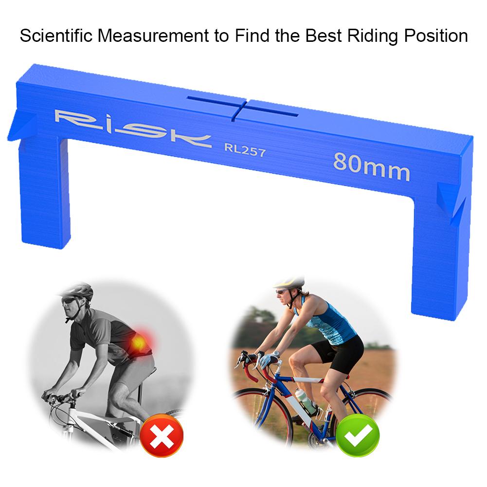 Bike Seat Height Measuring Tool Saddle Positioning Tools Bicycle Seat Cushion Height Measuring Tool for Mountain Road Bicycle