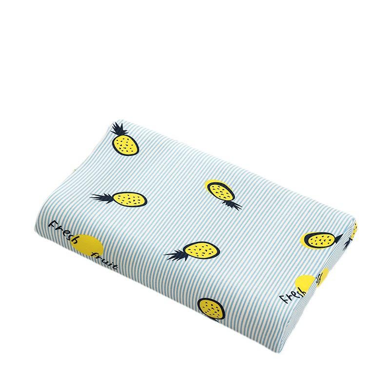 Thailand Natural Latex Children's Pillow - Pure Cotton Cartoon Design, Baby Neck Support, Ideal for Kindergarten Students and Gifts