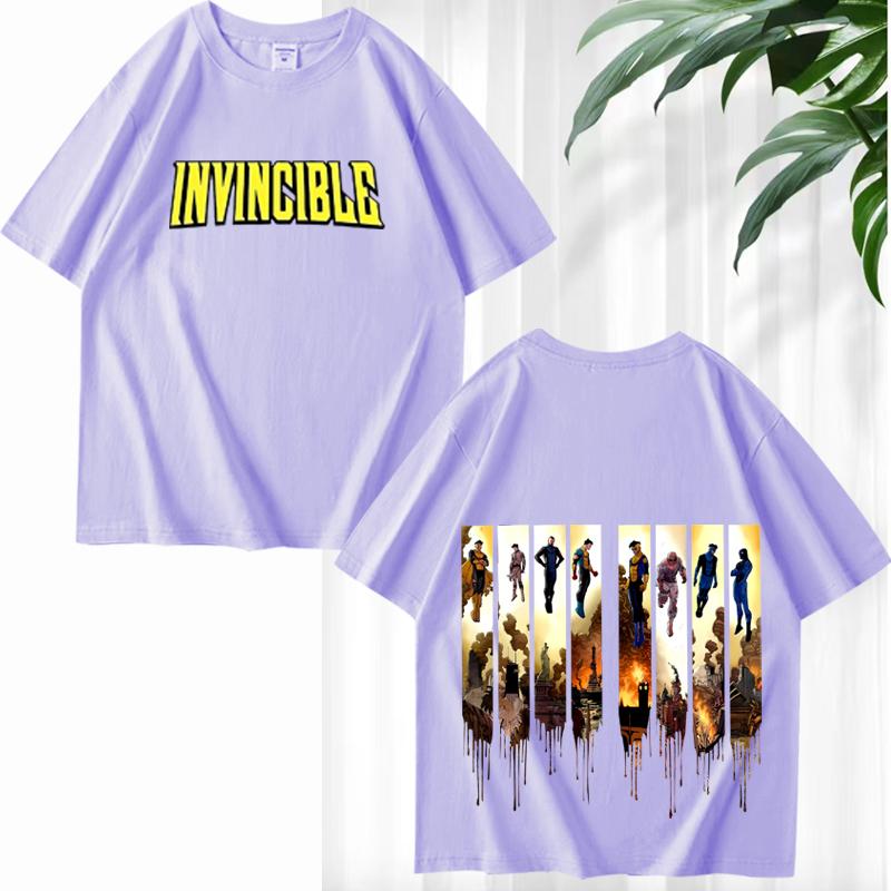 Hot sale The Invincible war Comic Art Classic T Shirt men ’s women Oversized 100% Cotton short sleeve Summer print Unisex tops