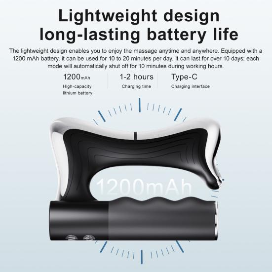 Electric Muscle Scraping Tool with Heating And Vibration Portable Gua Sha Massage Scraper for Whole Body Relaxation Pain Relief