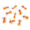 10x10pcs Bead Head Woolly Bugger Wet Flies Sinking Trout Fishing Flies - Orange