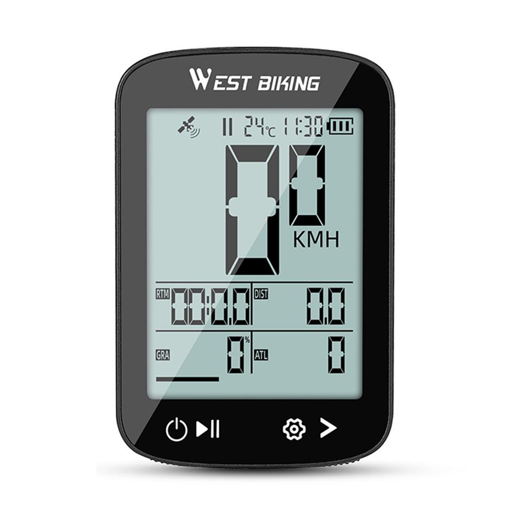 Fahrradcomputer Kabellos 2,4 Zoll LCD-Display Wiederaufladbarer wasserdichter GPS-Fahrradcomputer