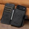 iPhone 17 Pro Max Flip Case with Card Slot, Magnetic Snap, Wireless Charging Stand, and Leather Finish