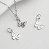 S925 Sterling Silver Butterfly Pendant DIY Handmade Jewelry Accessory