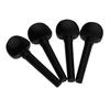 4pcs 4/4 Size Violin Fiddle Tuning Peg Set Ebony Wooden Replacement Black Decorated with Pattern On Top for 4/4 Size Violin