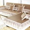 European Rattan Sofa Cushion Summer Summer Non-Slip Mat Solid Wood Leather Sofa Cushion Cover Towel
