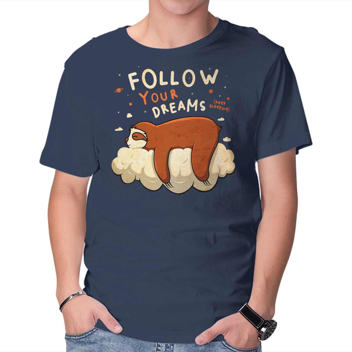 Unisex Crew Neck T-Shirt Follow Your Dream Graphic Short Sleeve Casual Tee XXXXL