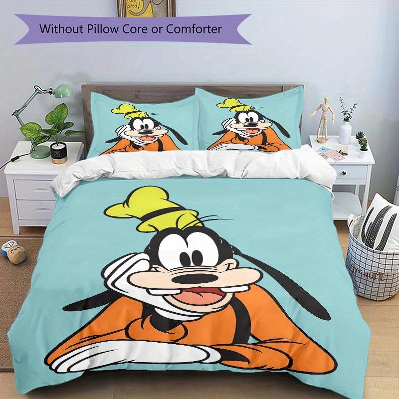 3pcs set Goofy Disney1pc of quilt cover+2pcs of pillowcase, no core, print bedding, All Seasons Bedroom Setting036