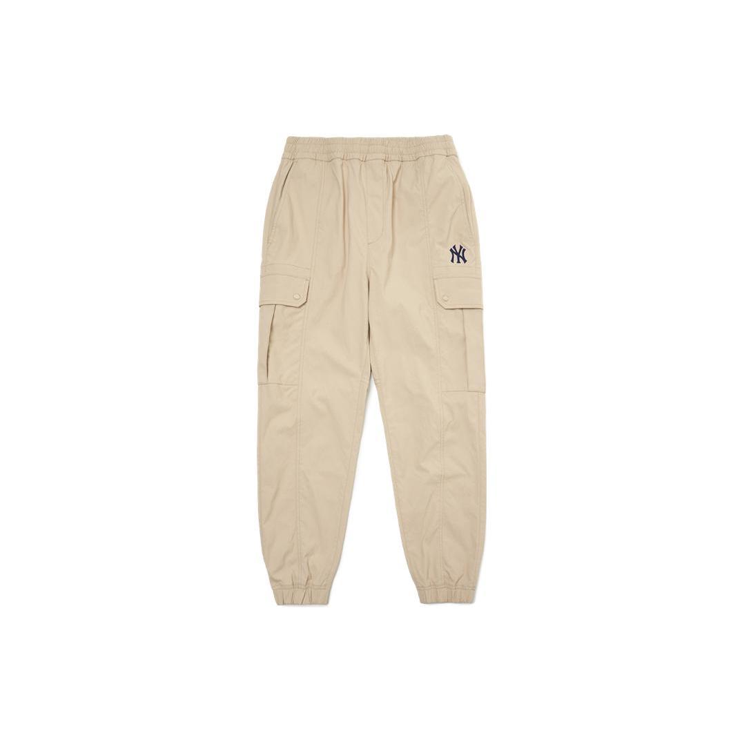 MLB New York Yankees Knitted Sweatpants Unisex Khaki 3AWP00421-50BGS XS