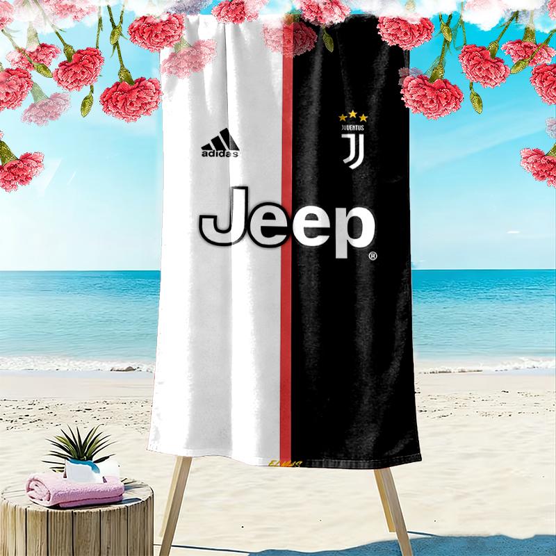 Asciugamano da Spiaggia Juventus Football Club Adatto per Viaggi, Attività all'Aperto, Piscine, Yoga, Surf, Campeggio, Escursionismo, Palestra
