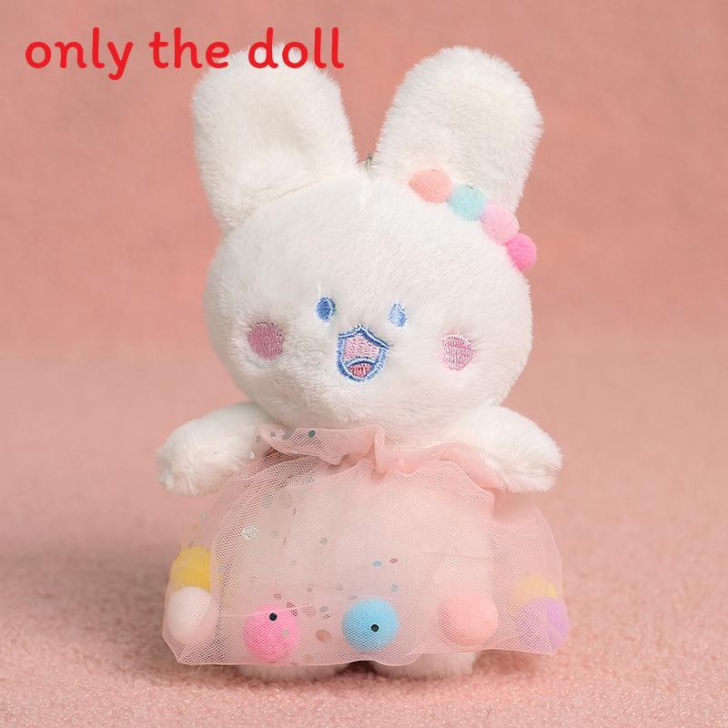 Plush Cat Keychain With Yarn Skirt Decoration For Gift And Decoration