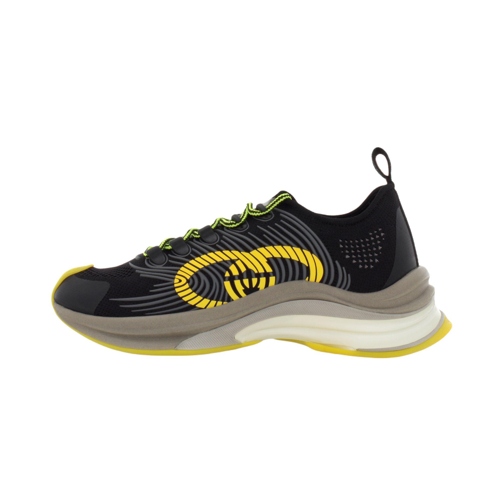 Gucci Run Sneaker `Black Yellow` 680938