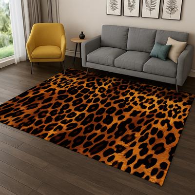 Barevný koberec s pruhy zebry a leopardím potiskem pro domácnost, ložnici, obývací pokoj, pohovku, rohožka, dekorace, plošný koberec, hrací podložka, protiskluzová podložka