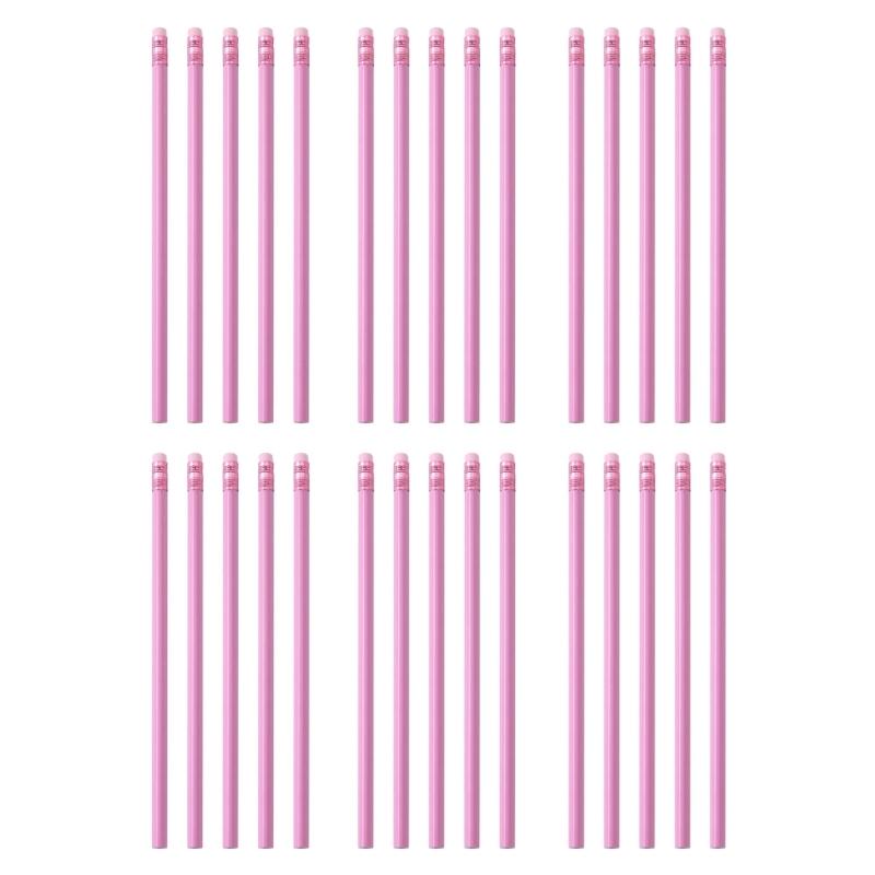 30 Pcs Drawing Pencils Triangle Pencils With Eraser Macaron Color Pencils School Supplies For School Office Sketching
