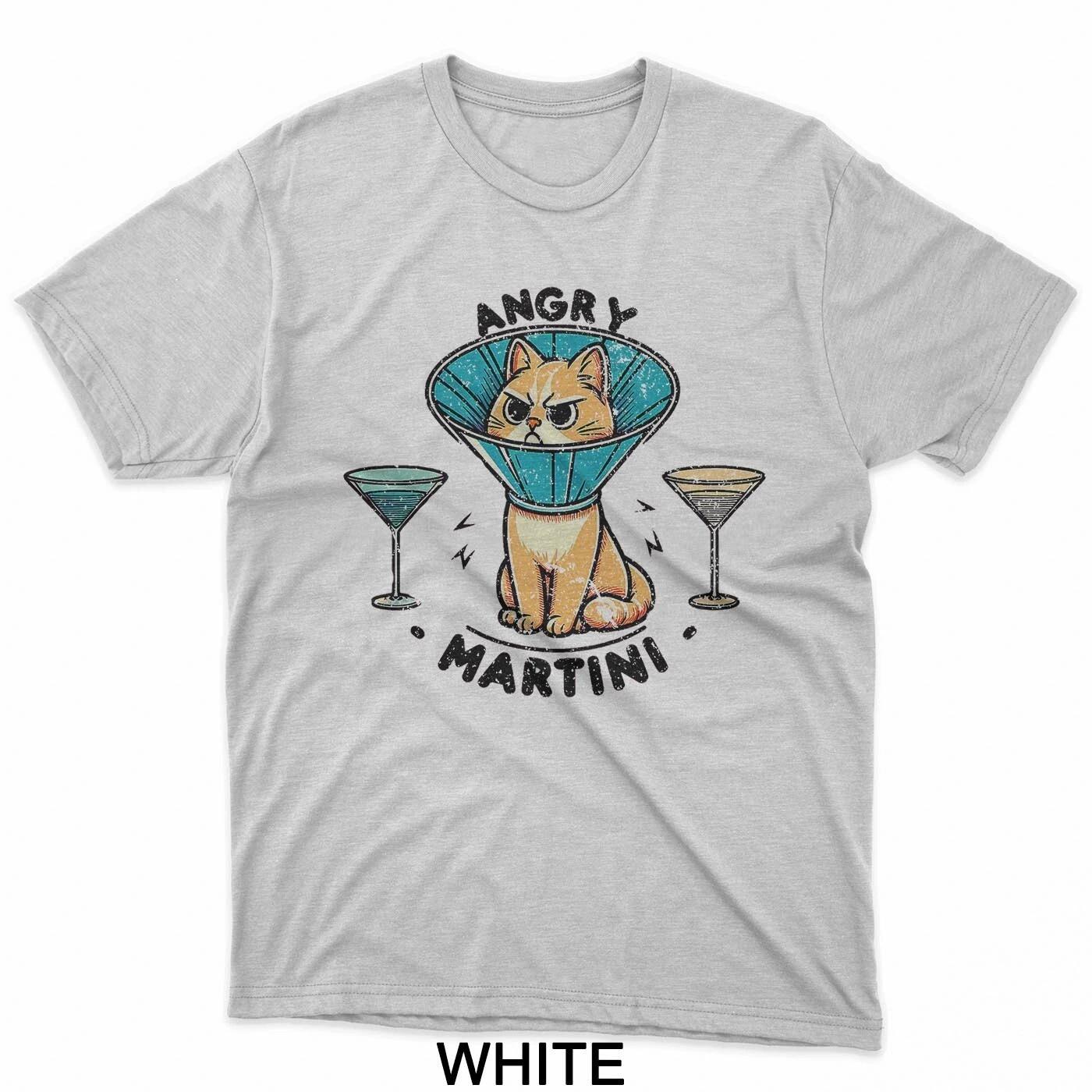 Funny Martini Pun for Cat Lovers T-Shirt 4XL