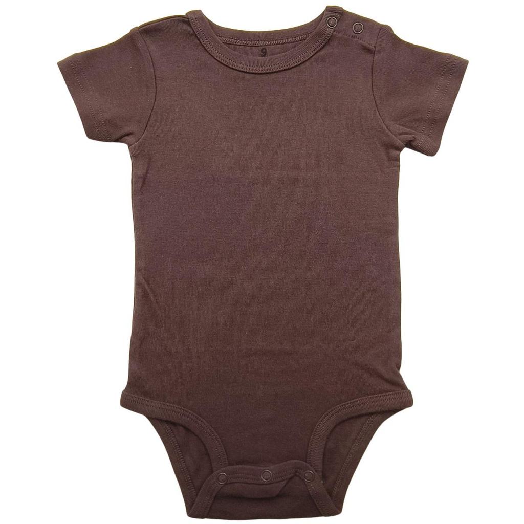 Baby Shoulder Snap Ribbed Cotton Bodysuit - Short Sleeve One-Piece Romper for Boys & Toddlers
