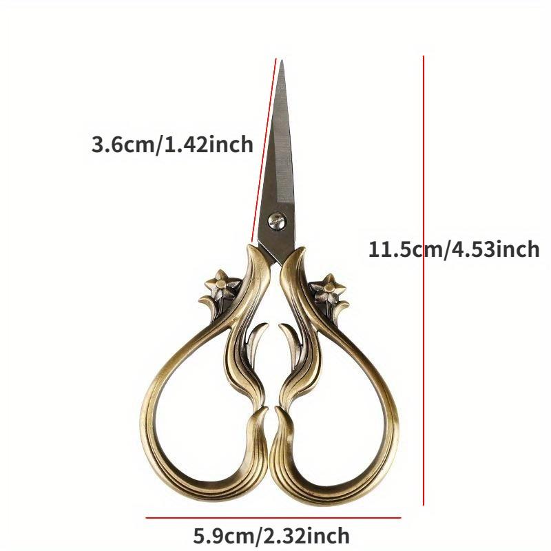 Antique Hand Sewing Cross Stitch Embroidery Scissors Stainless Steel Small Sharp Household Thread Head Craft Paper Cut Scissors