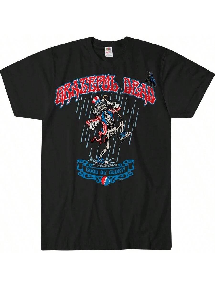 

Liquid Blue Men s Plus-Size Grateful Deads Good Ol Glory Short Sleeve T-Shirt S