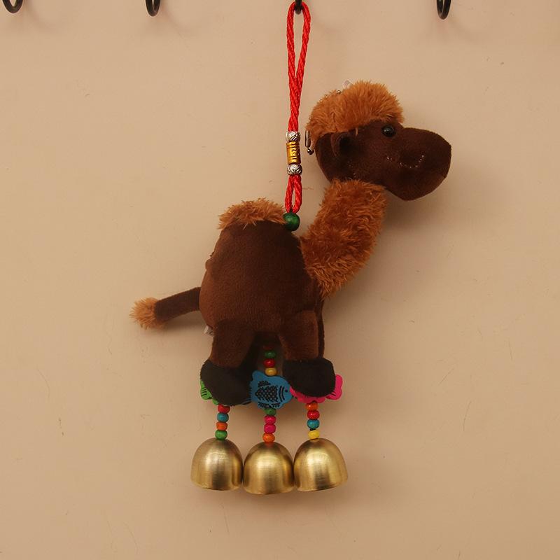 New cute cute desert bell camel pendant plush toy doll gift bag pendant keychain