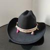 New White Western Cowboy Hat For Men And Women Jazz Cowboy Hat Color Belt Accessories Panama Sombrero Hombre Hat