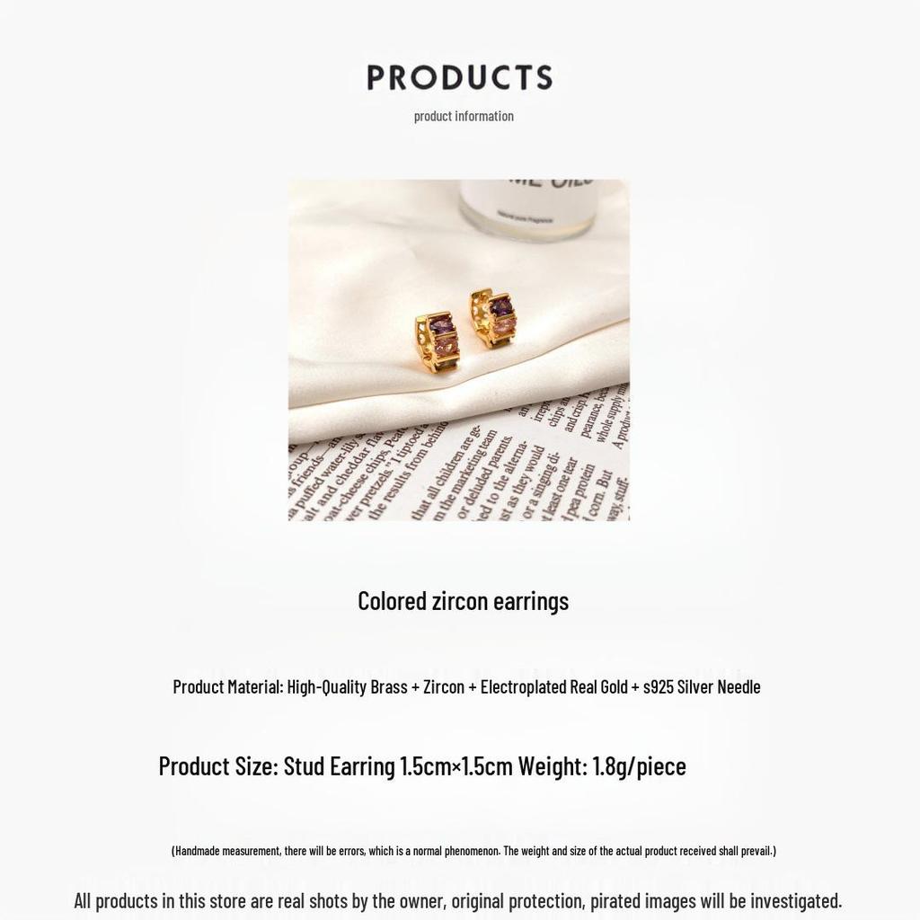 18K Gold Plated Rhinestone Tassel Earrings – Luxurious, Trendy, Colorful, and Versatile