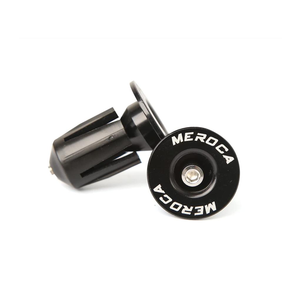 Samcos Bar End 1 Aluminum Alloy Stable Bicycle/Motorcycle Plugs/Caps, Pair, Material, Removable, Anti-Slip, Lightweight, Durable, (Black)