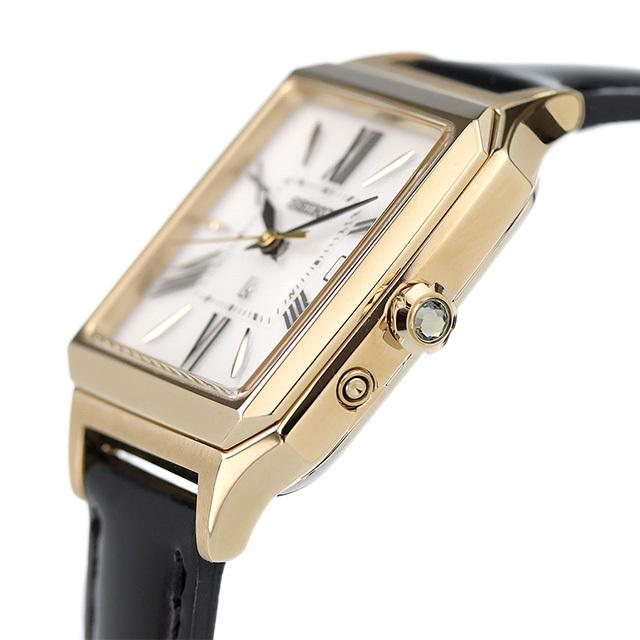 SEIKO Lukia Solar Leather Made In Japan Radio-Controlled Watch, Women's, Strap, SSVW212, Silver/ Black