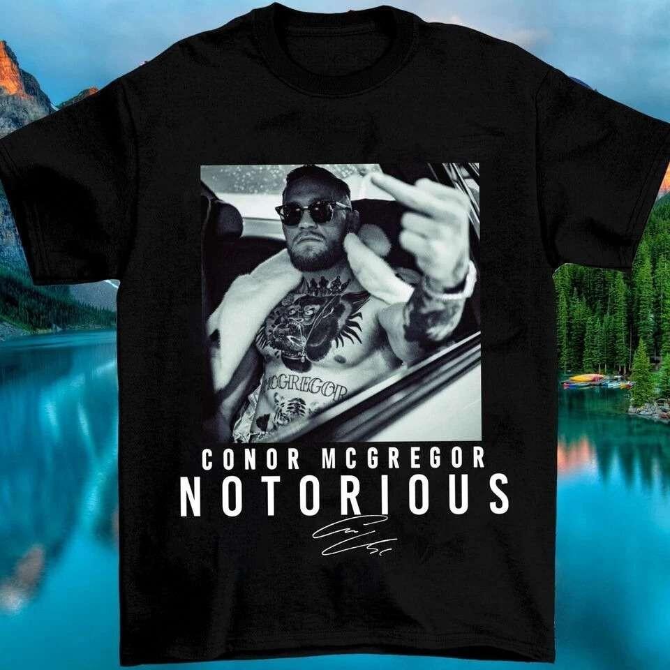 Hot Rare Conor McGregor Middle FingerNotorious Cotton Unisex T Shirt Unisex T-Shirt XL